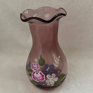 Vintage Clear Glass Flowers Vases